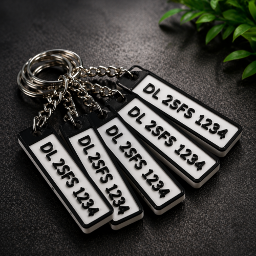 Personalized Car Number Plate Keychain – Custom Vehicle Registration Keychain